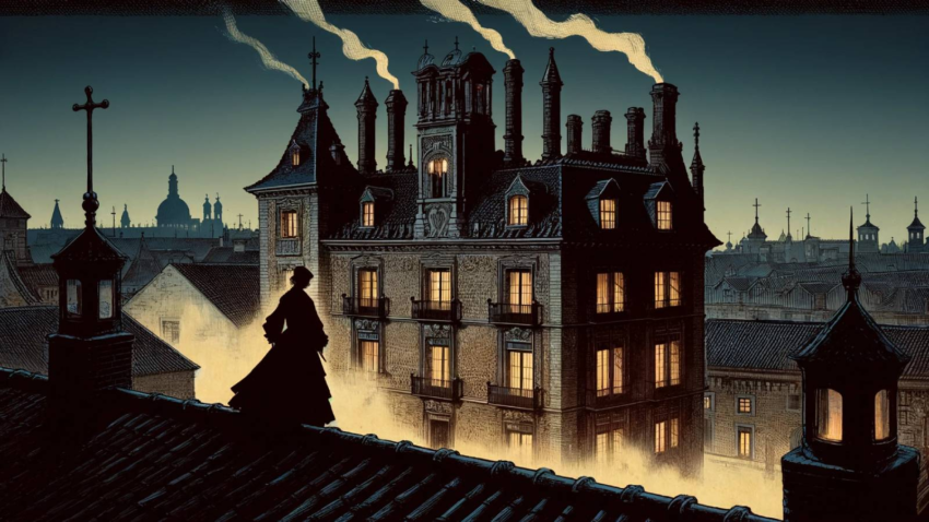 Ilustración Casa de las Siete Chimeneas